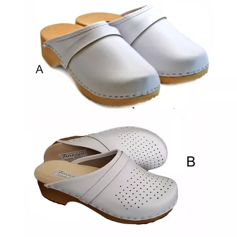 Drewniaki Skóra naturalna