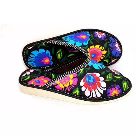 łowickie pełne Pantofle Damskie