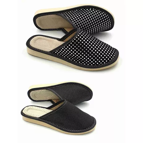 Nowość pantofle damskie czarne pełne