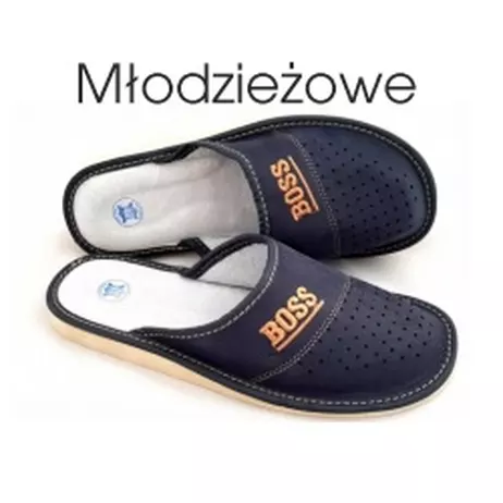 Pantofle Młodzieżowe boss Pełne