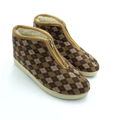 Centralny zamek brązowe romby żel-but