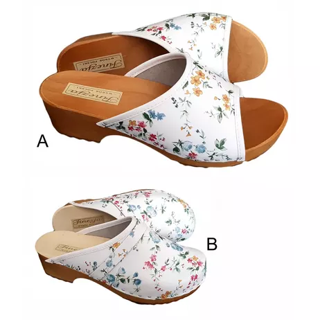 Kwiaty Drewniaki Skóra naturalna