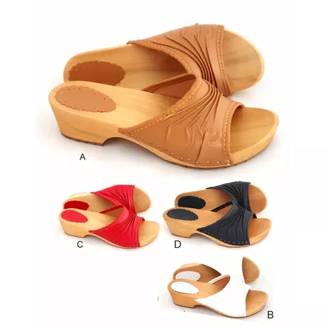 Drewniaki Skóra naturalna