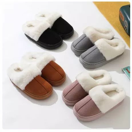 E685 Pantofle damskie ocieplane