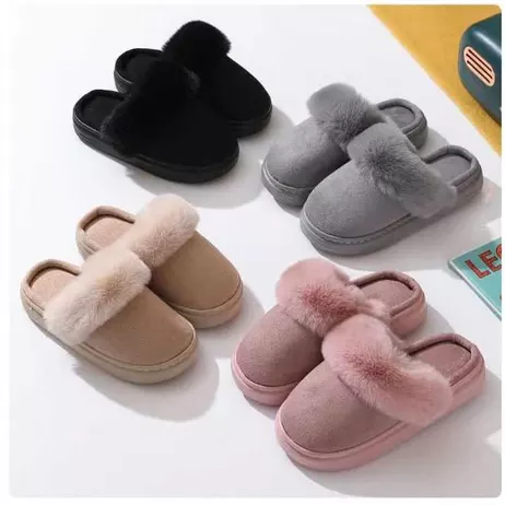 E687 Pantofle damskie ocieplane