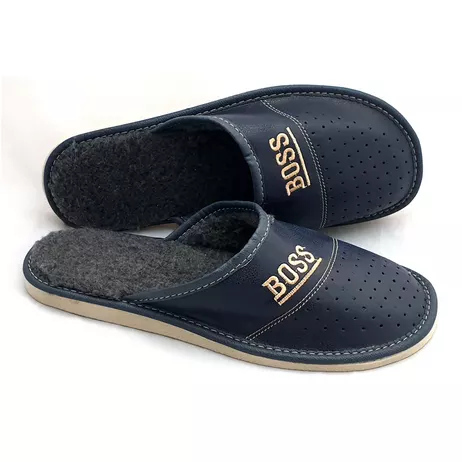 Pantofle Męskie ocieplane boss