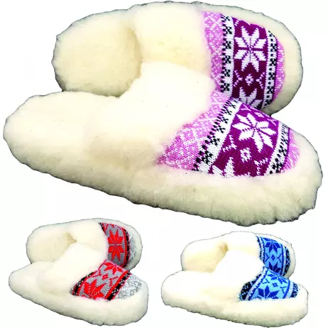 Klapki wełniane norweg