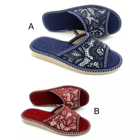 Pantofle koronki NOWOŚĆ