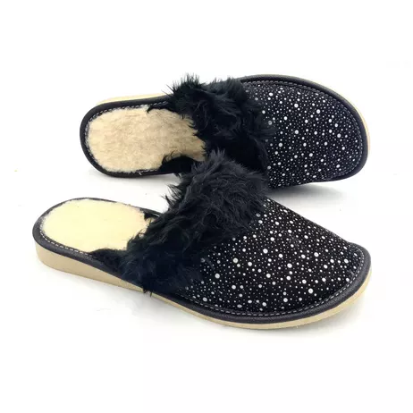 Pantofle damskie ocieplane