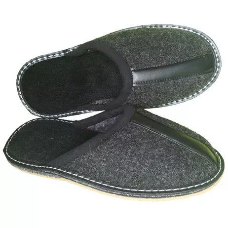 Pantofle Męskie Filcowe Grube