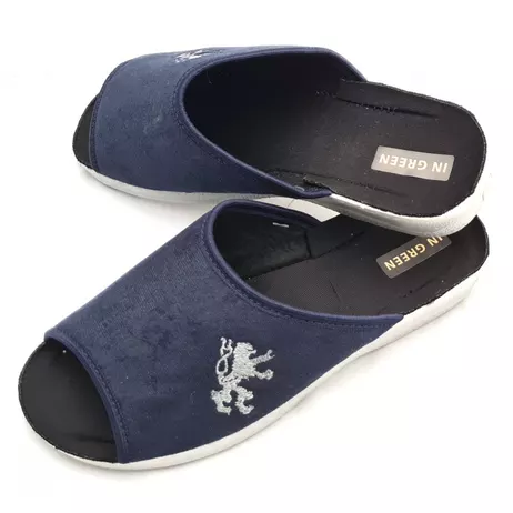 klapki PU męskie haft Otwarte