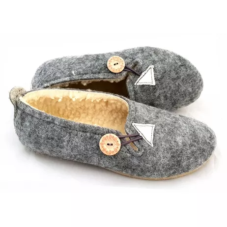 Nowe Bambosze Guzik filcowe wełna