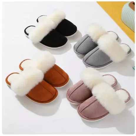 E670 Pantofle damskie ocieplane