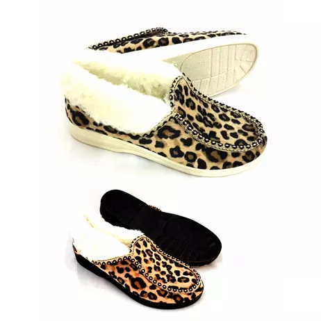 Bambosze panterka PU Żel-but