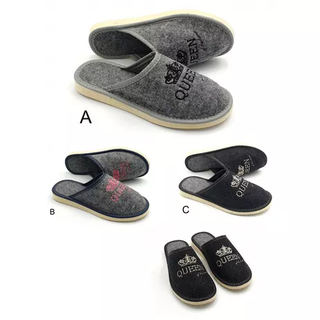 N51 queen pełne pantofle filcowe